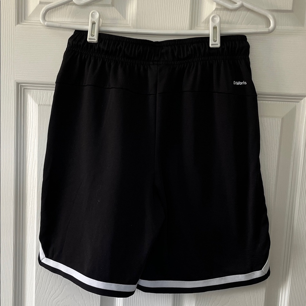 Athletic Works Black Shorts with White Trim - Picture 2 of 2